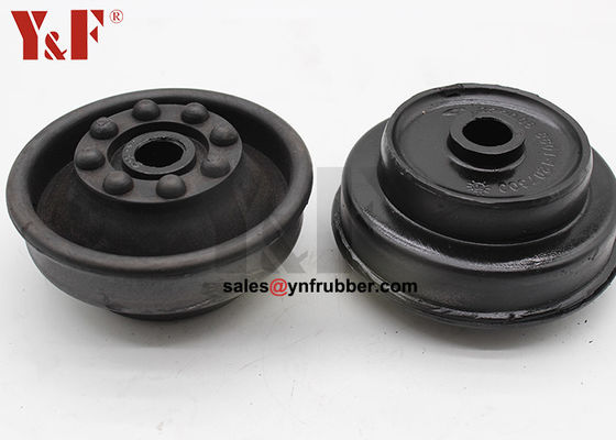 La machine anti-vibration noire est montée à 1 mm - 200 mm de hauteur